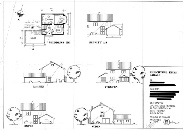 Grundriss-Ansicht-Schnitt